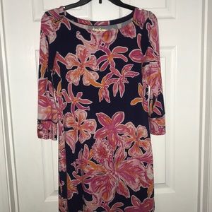 Lilly Pulitzer flower dress stretch material